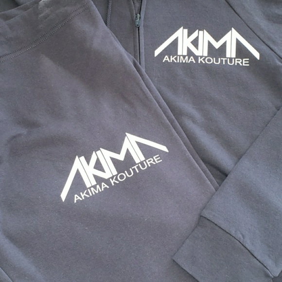 SALE!! LAST ONE! NWT Akima Navy Blue Sweatsuit - Picture 2 of 2